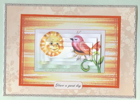 Little Bird Card Front by Christine Dixon