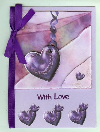 Hearts on Ribbon Hangers by Christine Dixon