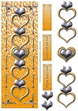 Mixed Metallic Hearts by Christine Dixon