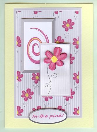In the Pink Doodle Daisy Collage - Birthday, Congratulations by Christine Dixon