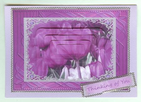 Purple Tulips Rounded Rectangular Pyramid by Christine Dixon