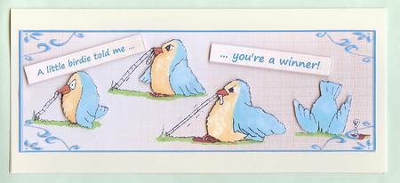 Bird with Worm by Christine Dixon