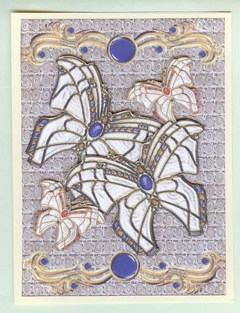 Gold Border Jewelled Accents by Christine Dixon