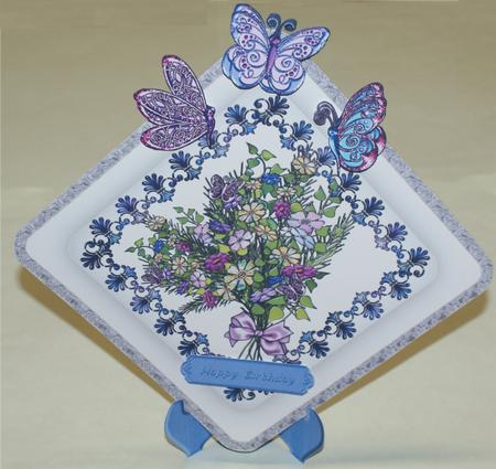 Square Glitter Edged Plates by Christine Dixon