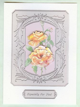 Watercolour, Yellow Roses by Christine Dixon
