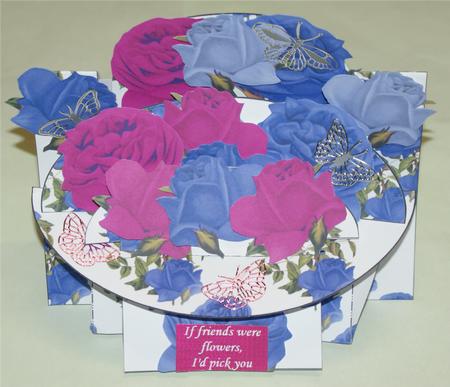 Purple Roses 3D Shelf Card Kit by Christine Dixon