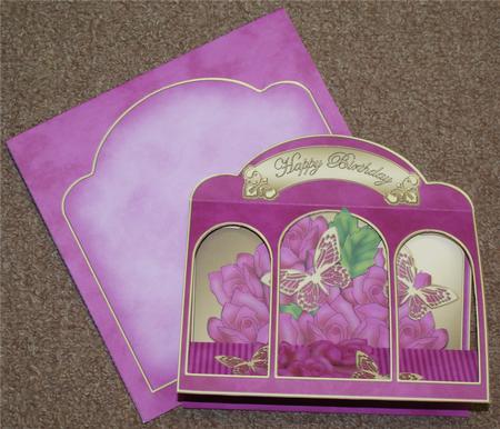 3D Just Roses Window Card Kit with Decoupage N Envelope by Christine Dixon