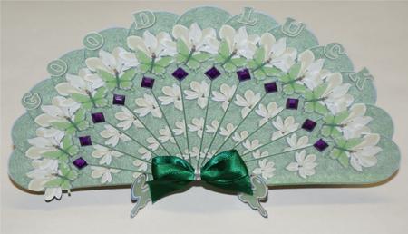 Good Luck Magnolia Butterfly Fan Keepsake Card Kit by Christine Dixon