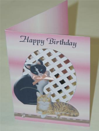 Cats - Trellis Card Kit by Christine Dixon