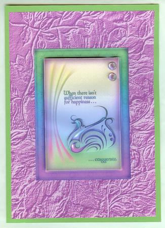 Embossed Pink Clematis Backing Paper by Christine Dixon