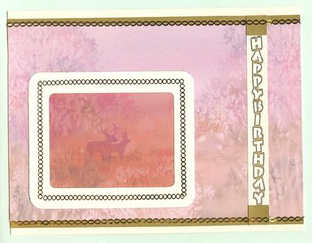 Deer in Woods Watercolour Vellum by Christine Dixon