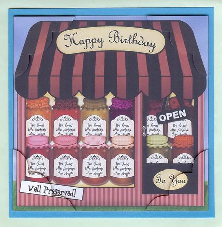 8 x 8 the Jam Shop Scalloped Corner Topper by Christine Dixon