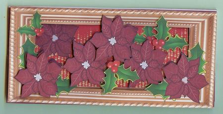 Inside Out Card Christmas Poisettia 3D by Christine Dixon