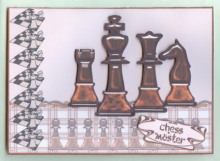 Debs Black Chess Pieces by Christine Dixon