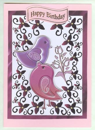 Large Card Floral Base 4 by Christine Dixon