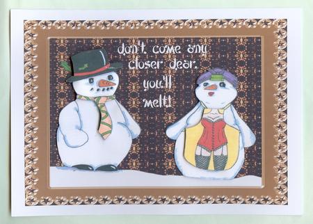 Mr & Mrs Snowman by Christine Dixon