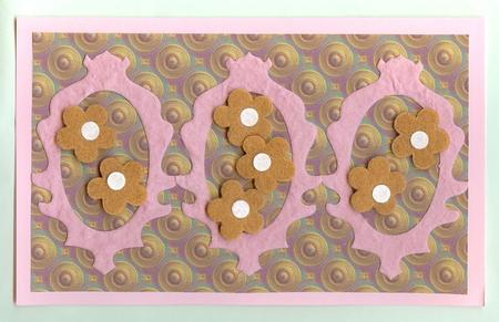 Metallic Medallions Backing Paper in Gold and Purple by Christine Dixon