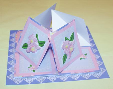 Christmas Rose Quad Easel Card Kit by Christine Dixon