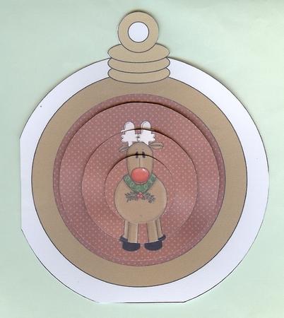 Christmas Bauble Reindeer by Christine Dixon