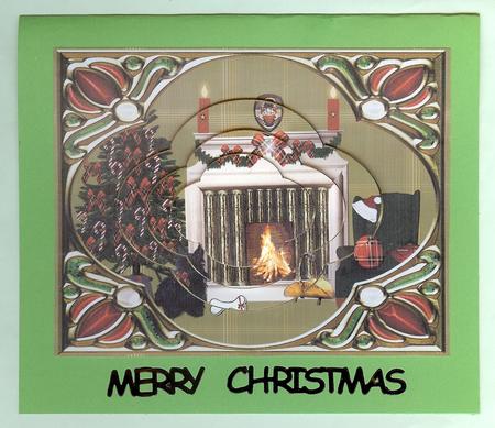 2 Christmas Fireplace Scenes Cu4cu by Christine Dixon