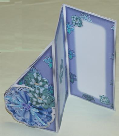 Fancy Floral Teardrop Card Kit in Amethyst by Christine Dixon