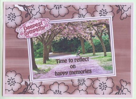 Dusky Pink Painted Blossom Edge A4 Backing Paper by Christine Dixon