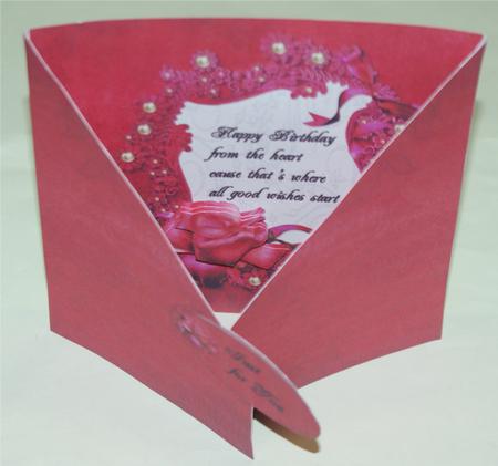 Red Rose Crisscross Gatefold by Christine Dixon
