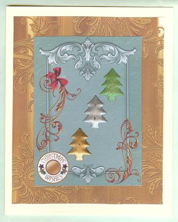 Gold Painted Embossed Leaf A4 Backing Paper by Christine Dixon