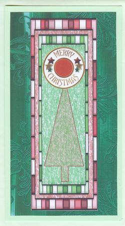 Dark Green Painted Embossed Leaf A4 Backing Paper by Christine Dixon
