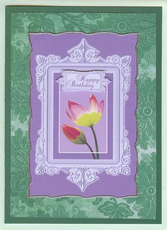 Mint Green Regal Pattern Dark A4 Backing Paper by Christine Dixon