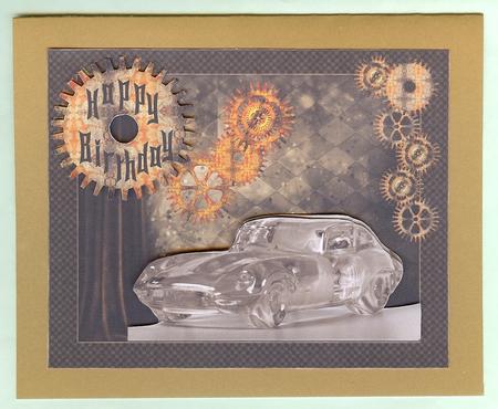 Jaguar E-type in Glass by Christine Dixon