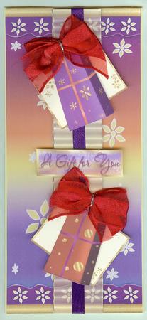 Dl Ribbon Centre Daisy Birthday by Christine Dixon