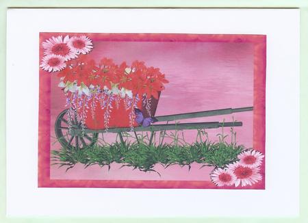 6 Floral Wheelbarrows Cu4cu by Christine Dixon