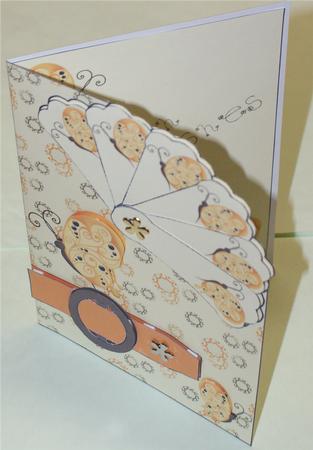 Fan Card - Orange Butterfly by Christine Dixon