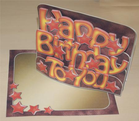 3D Birthday Stars Pop Out Word Card Kit by Christine Dixon