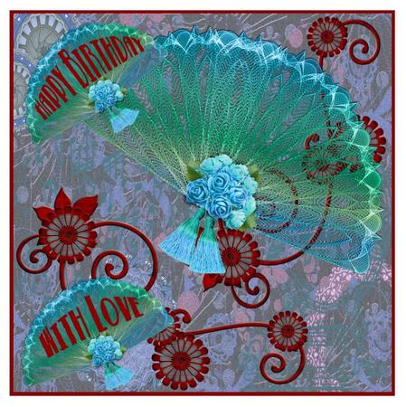 Gradient Lace Fans by Christine Dixon
