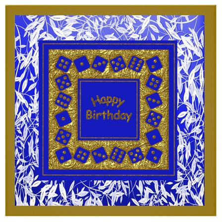 Royal Blue and Silver Leaf by Christine Dixon