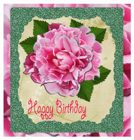 Triple Pink Rose 6 Layers 2 Frames and Background Png Desig by Christine Dixon