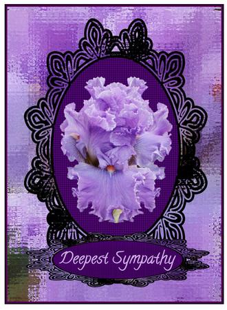 Lilac Bearded Iris Png 3 Layers ,frame and Background by Christine Dixon