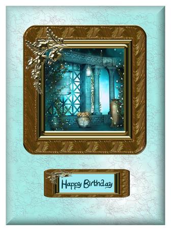 Square Metallic Embossed Flourish Frames by Christine Dixon