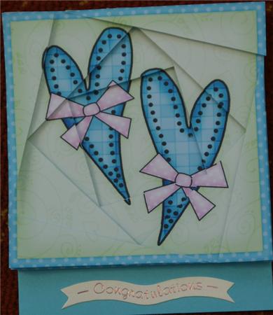 Funky Hearts Quick Card Twisted Spiral Side Stacker by Christine Dixon