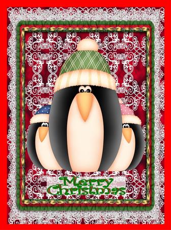 Christmas Penguins Clip Art by Christine Dixon