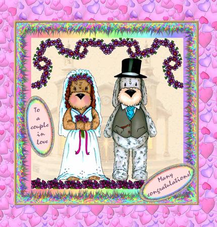An Explosion of Love A4 Backing Paper in Pink by Christine Dixon