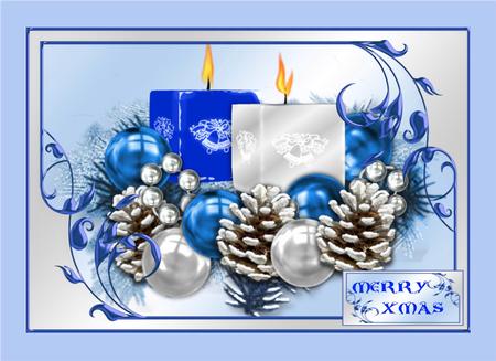Christmas Candles Set 2 by Christine Dixon