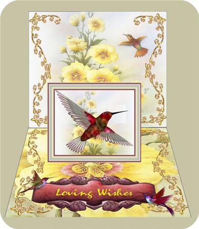 Rob Pohl Original Art Humming Birds A by Christine Dixon