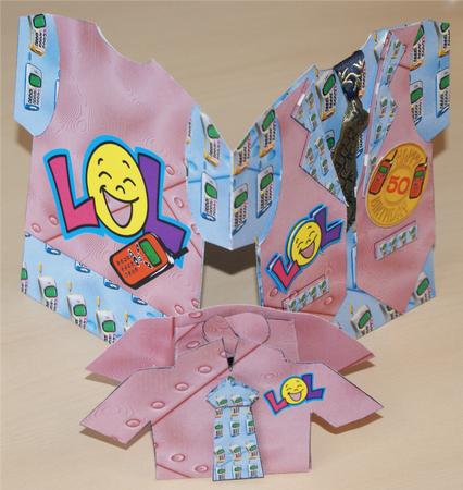 Lol Text Me T-shirt & Waistcoat Card & Gift Box Kit by Christine Dixon