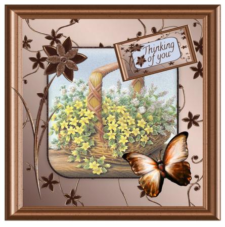 4 Cu4cu Square Floral Frames by Christine Dixon