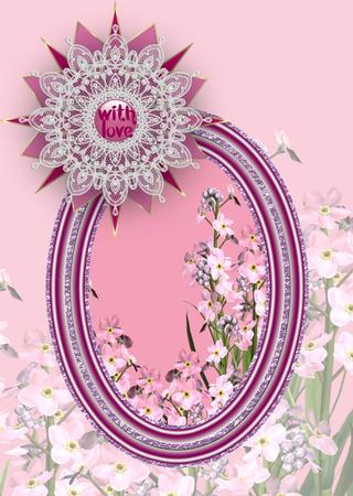 Oval Glitter Edged Frames Cu4cu by Christine Dixon