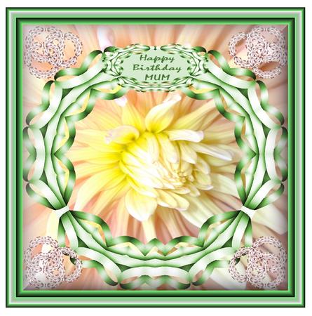 Pink & Yellow Mum Vellum by Christine Dixon