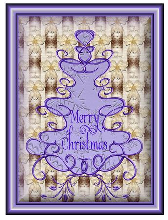 Christmas Bow Background by Christine Dixon